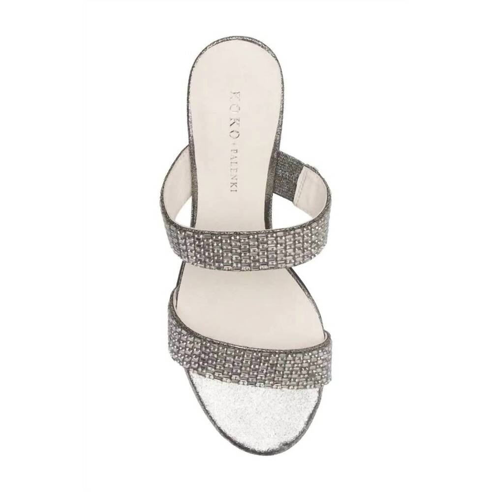 NEW KOKO + PALENKI women's page sandal in gunmetal